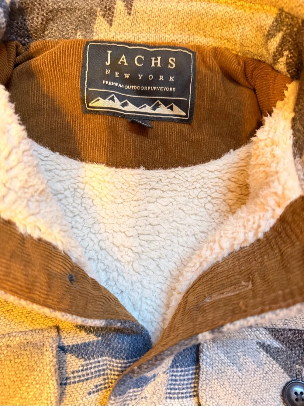 Jachs New York Men’s Aztec Sherpa Lined Shirt Jacket Shacket